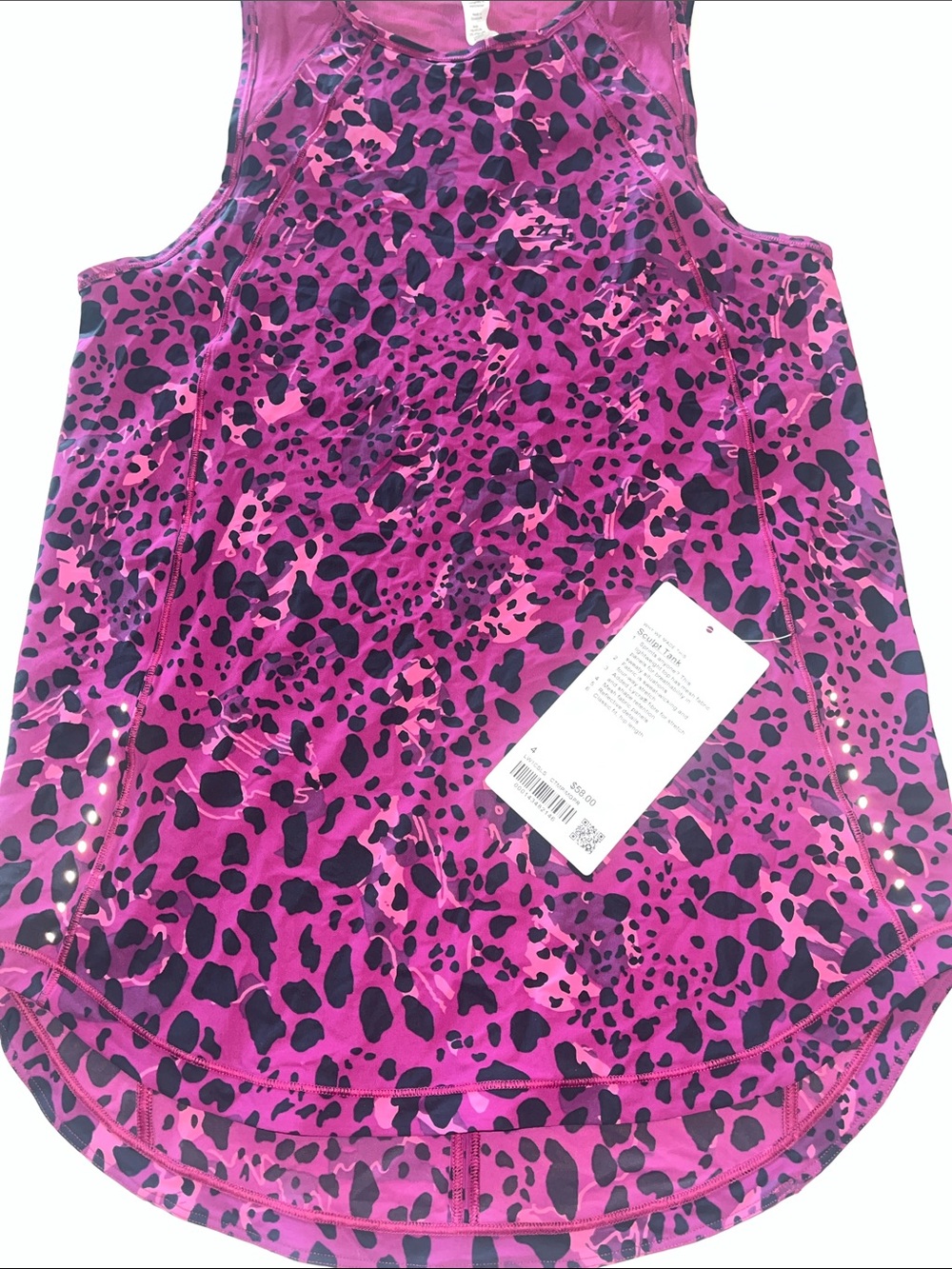 Lululemon Sculpt Tank Cheetah Camo Magenta Print Multi - Picture 4 of 5